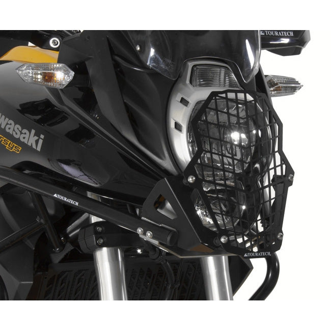 Headlight Guard Quick Release Stainless Steel Black for Touratech Crash Bar - Kawasaki Versys 650 12-14