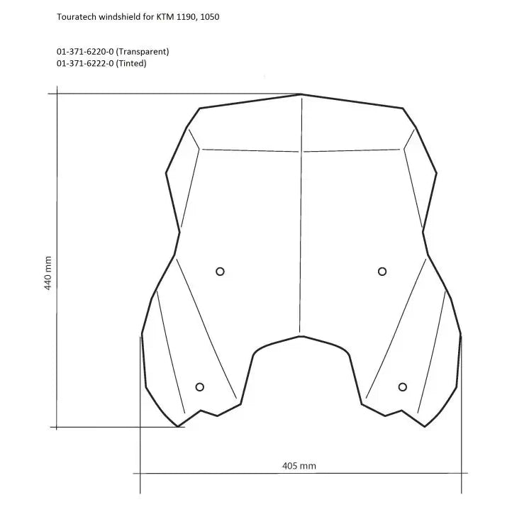 Windshield Large - KTM Adventure 1050, 1090 /R, 1190 /R