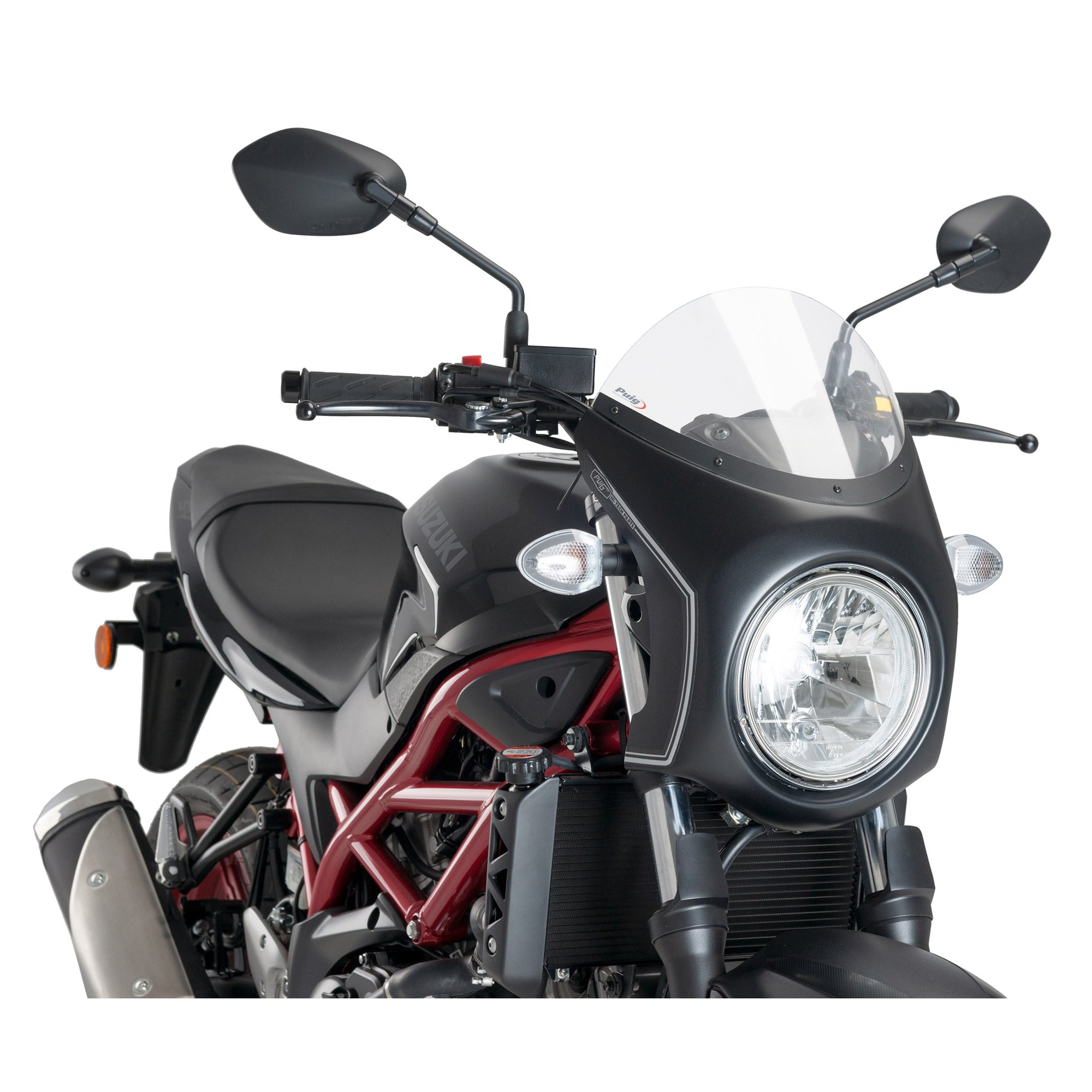 Retro Semi Fairing Black Housing Windshield - Suzuki SV650 17-