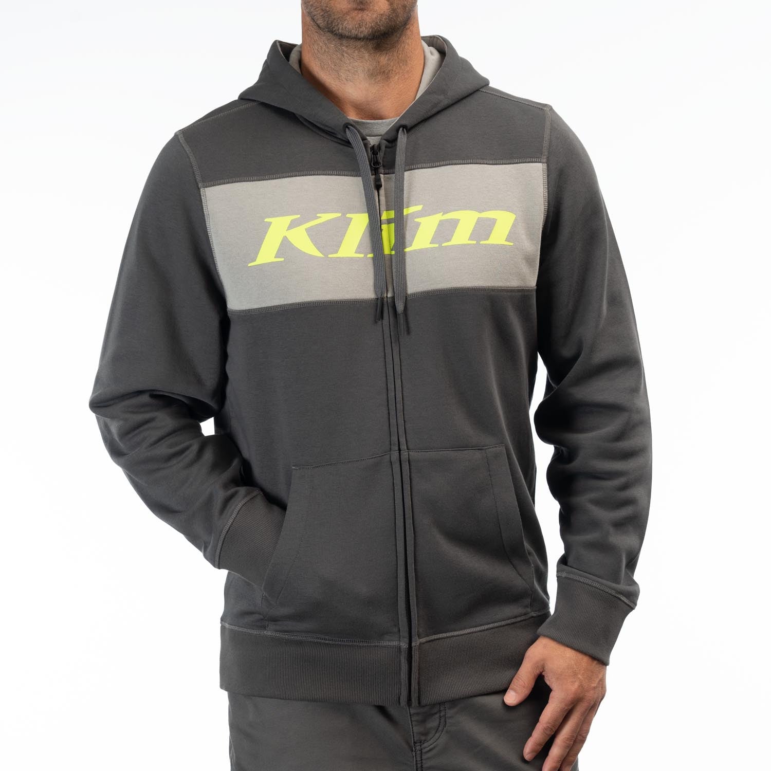 Coton Ouaté à Zip Complet Hommes Stealth