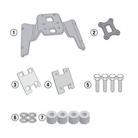 Ensemble d'Adaptateur 4123 pour Valises Latérales sans Valise du Haut - Kawasaki Ninja H2 SX 18-