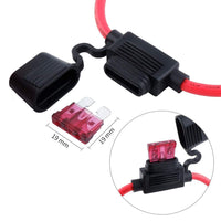 10 Gauge Fuse Holder - 10 AWG Inline Fuse Holder with 40 AMP ATC Blade Fuses