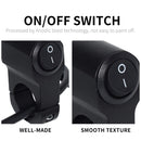 7/8" Motorcycle Handlebar Mount ON-OFF Switch DC 12V For Motorbike Fog Lamp Head Light Electrical System