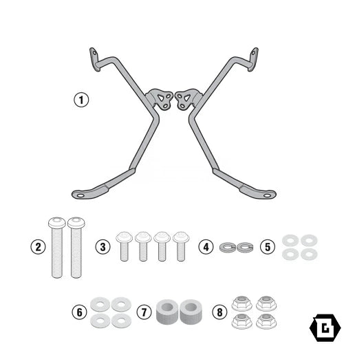 Windshield Mounting Kit for 100/140 - Honda CMX500 Rebel 500 17-19