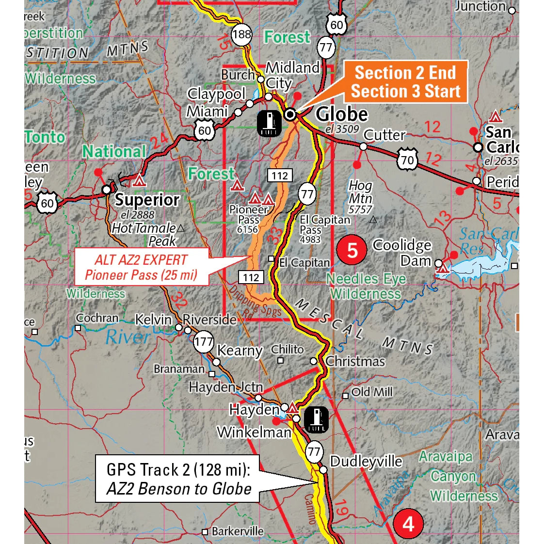 Carte Oregon ORBDR Backcountry Discovery Route