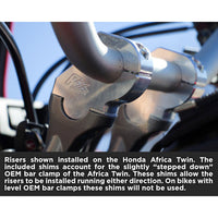 1 1/2" Up & 1" Back Offset Handlebar Risers - 1 1/8" Handlebar 39-42mm Spacing