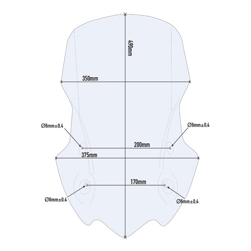 Windshield - Honda CB500X 13-18