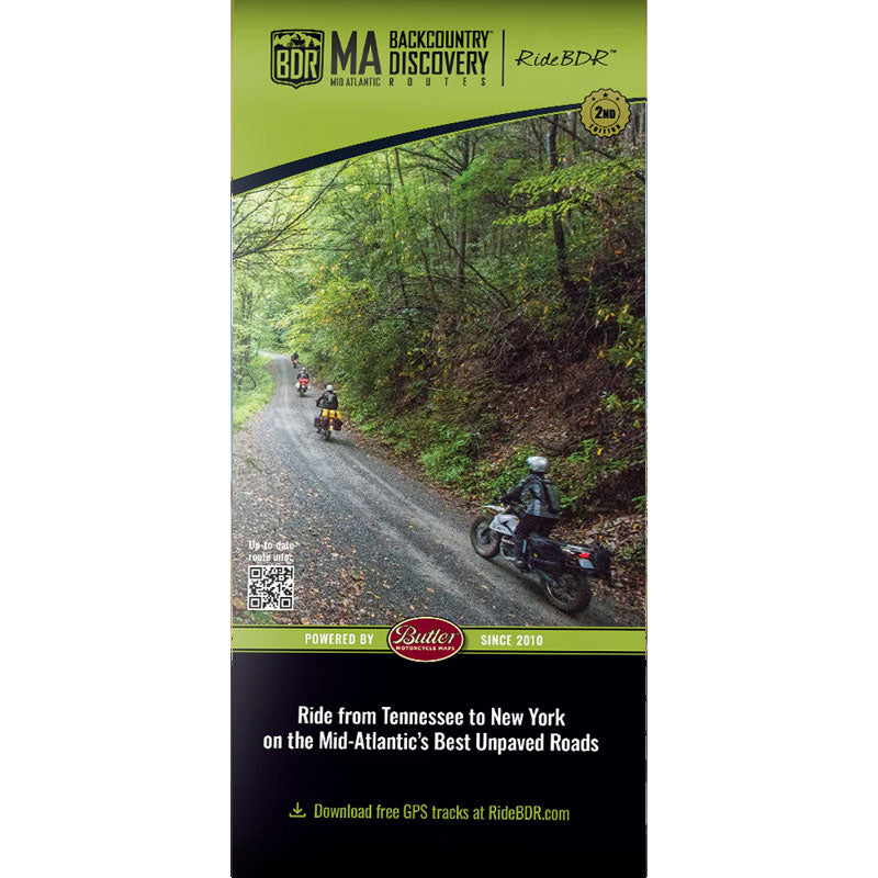 Carte Mid-Atlantic MABDR Backcountry Discovery Route - 2e Édition