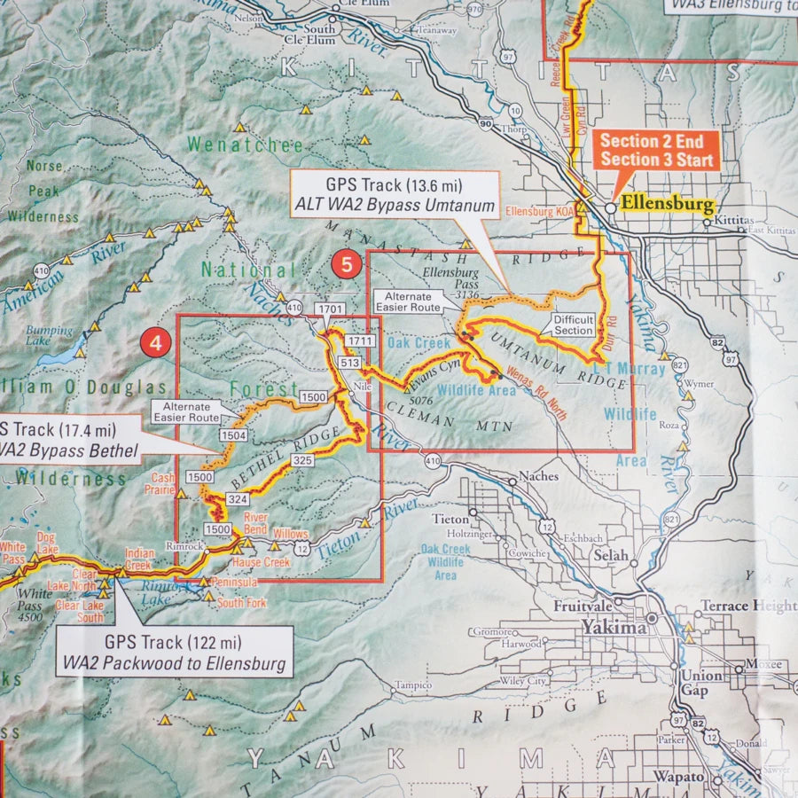 Washington WABDR Backcountry Discovery Route Map - 4th Edition