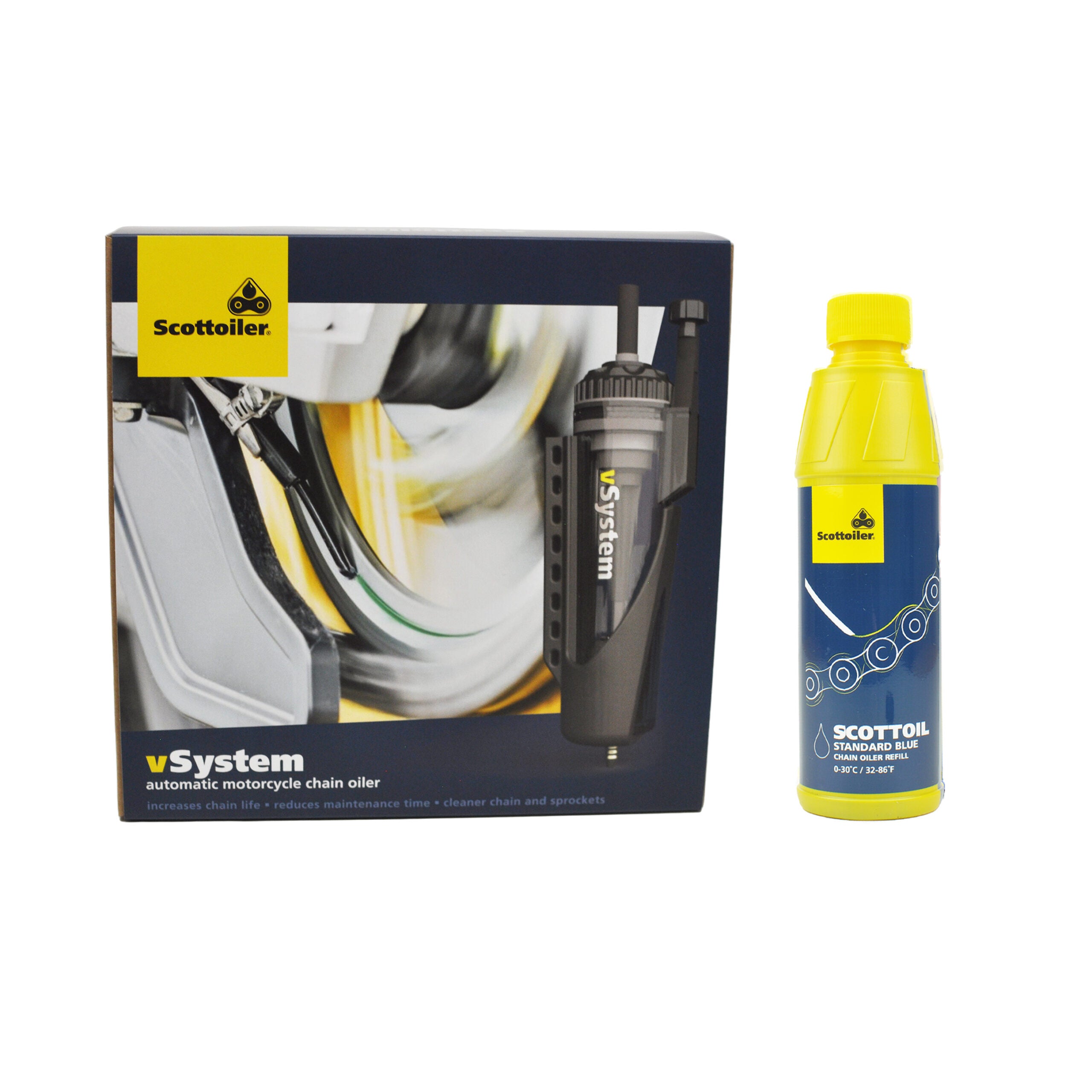Scottoiler® vSystem Chain Lubrication System + Oil