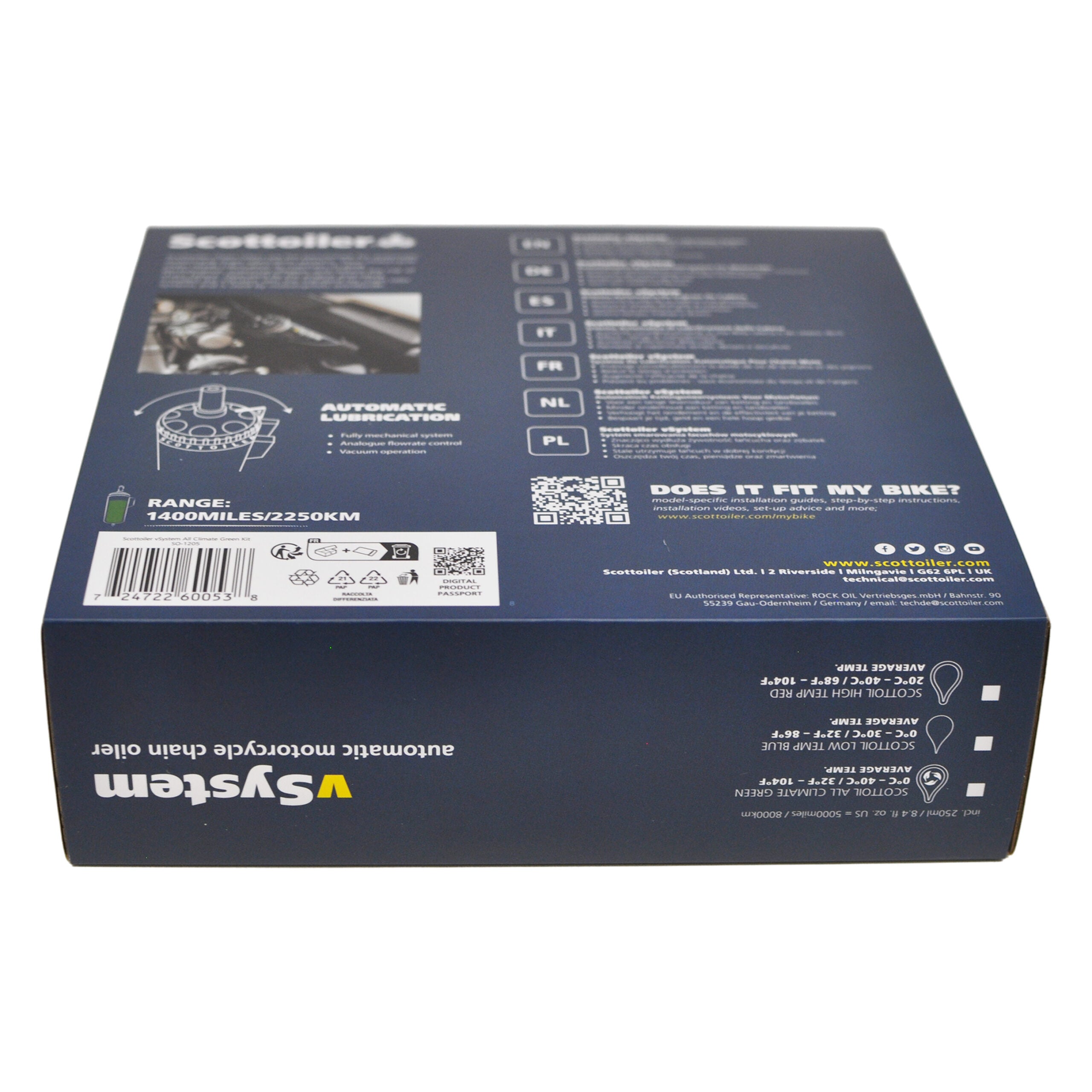 Scottoiler® vSystem Chain Lubrication System + Oil