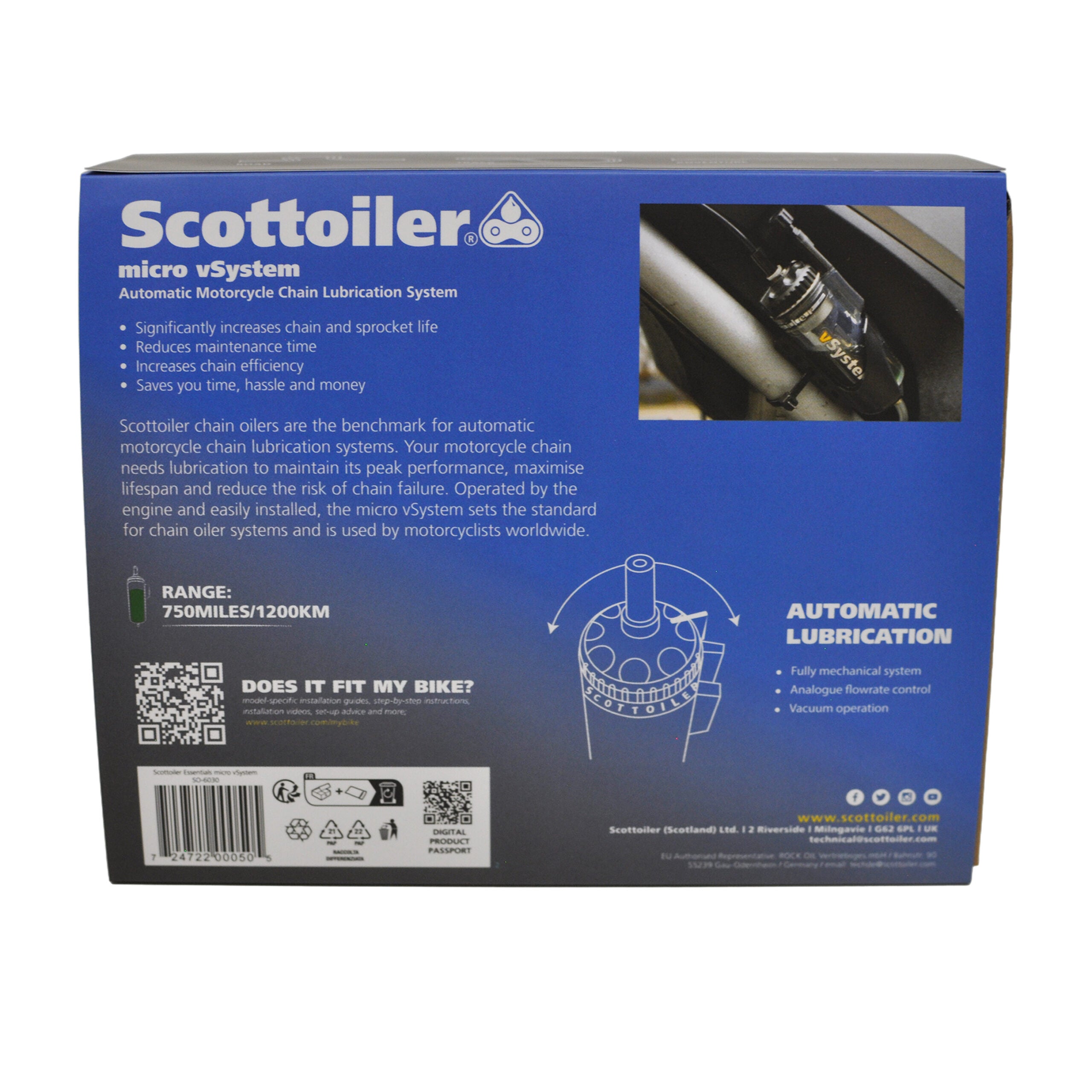 Scottoiler®  Micro vSystem Chain Lubrication System - no Oil