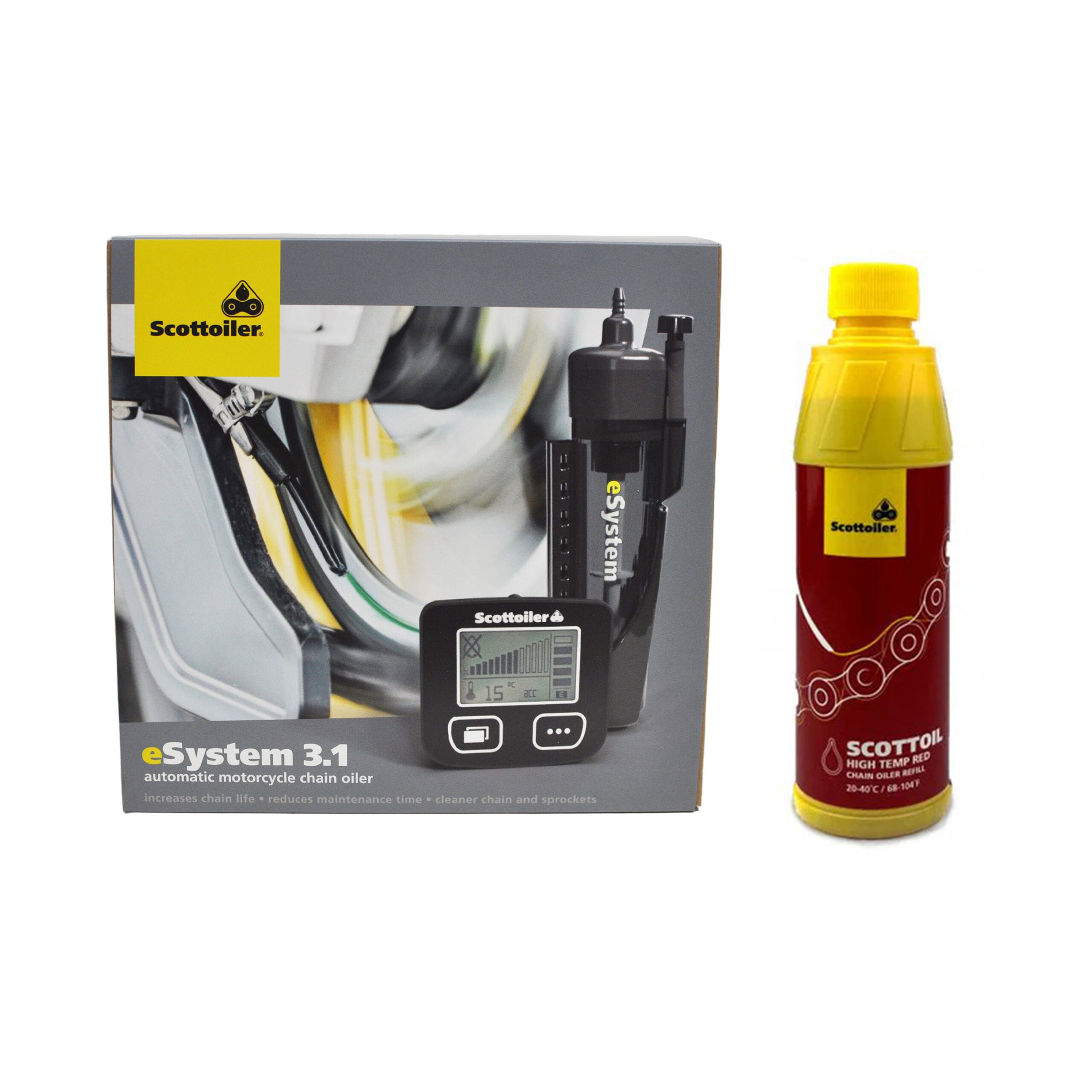 Scottoiler® eSystem v3.1 Chain Lubrication System + Oil