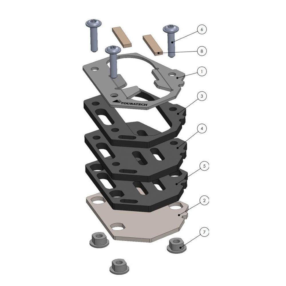 Side stand base extension for BMW R1300GS/ Adventure w. 15mm increase