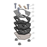 Side stand base extension for BMW R1300GS/ Adventure w. 15mm increase