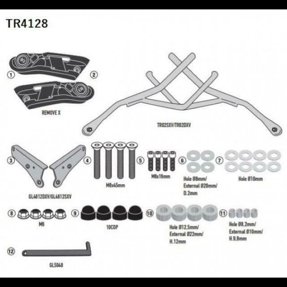 Remove-X Side Bag Racks - Kawasaki Z650 20-