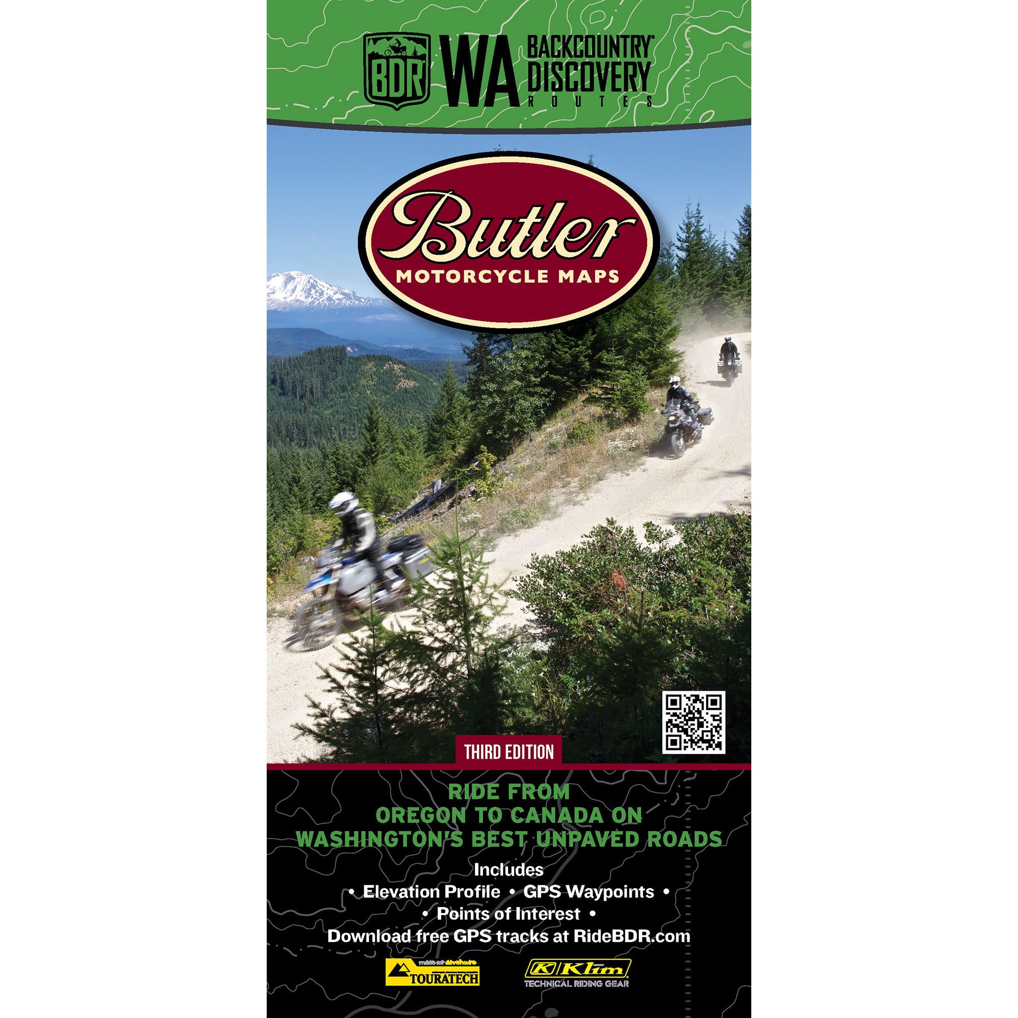 Carte Washington WABDR Backcountry Discovery Route Map - Route Mise-à-Jour