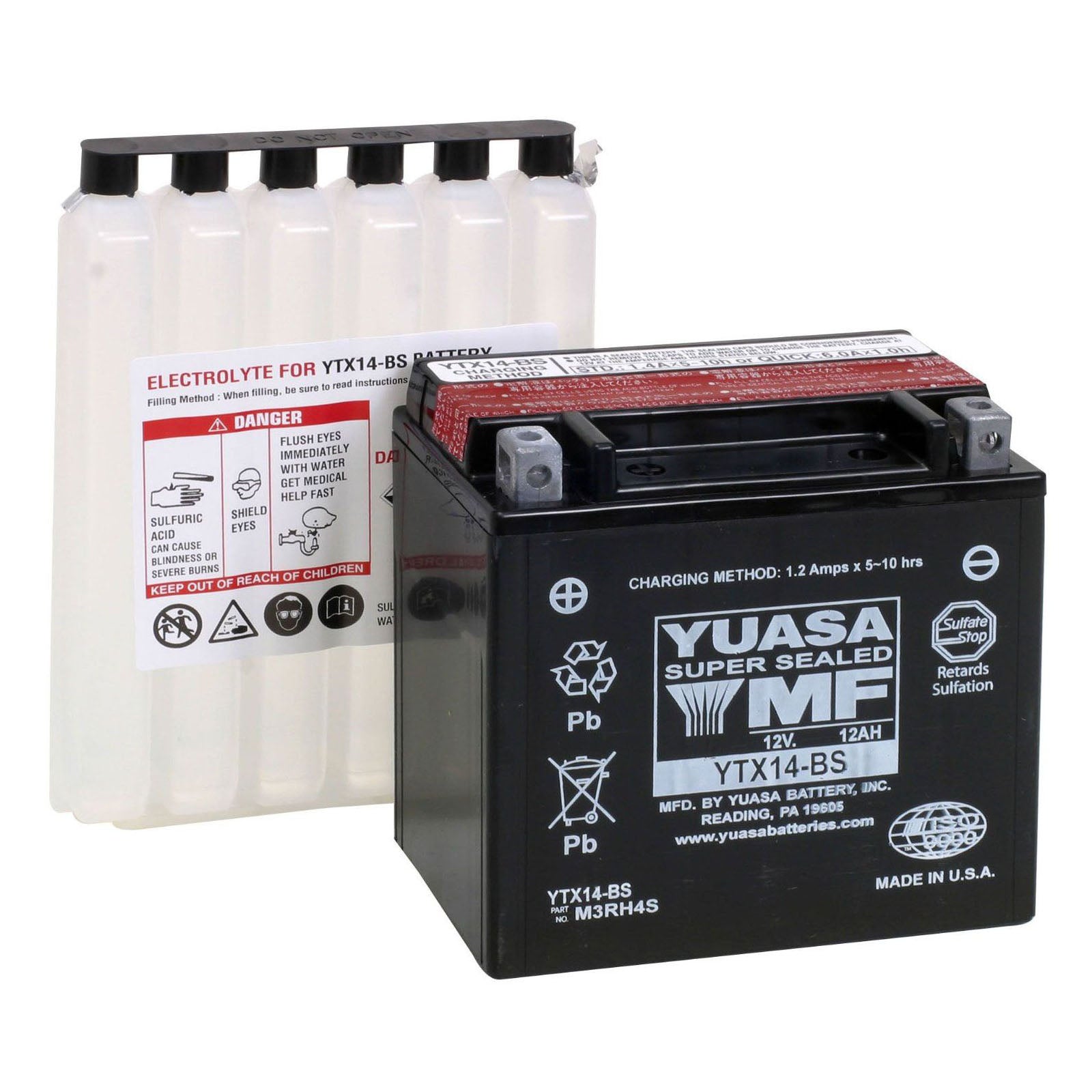 Batteries YTX14-BS, YTX14H-BS, YTX14H, GYZ16H 