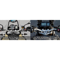1 1/2" Up & 1" Back Offset Handlebar Risers - 1 1/8" Handlebar 39-42mm Spacing