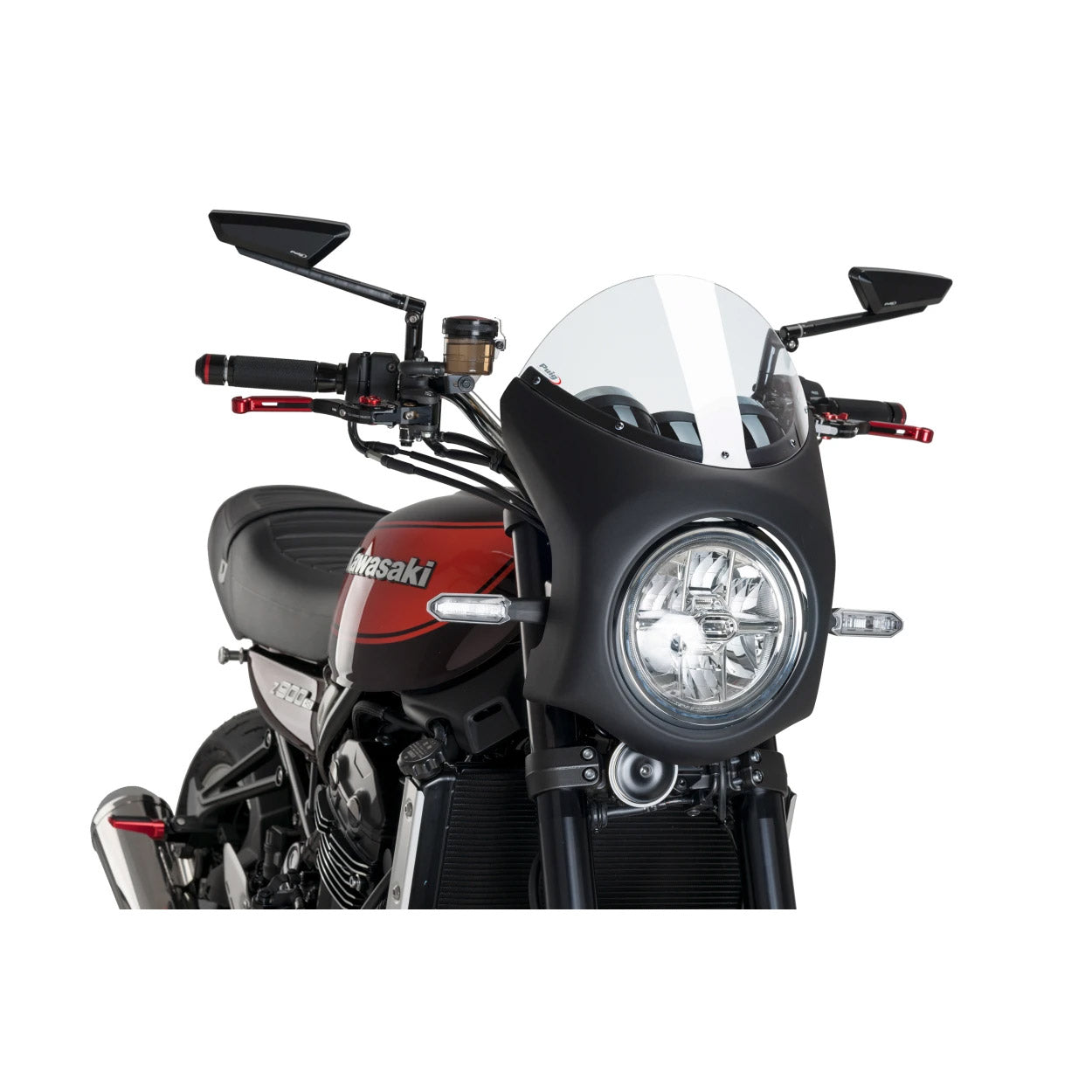 Retro Black Semi-Fairing Windshield - Kawasaki Z900RS 18-