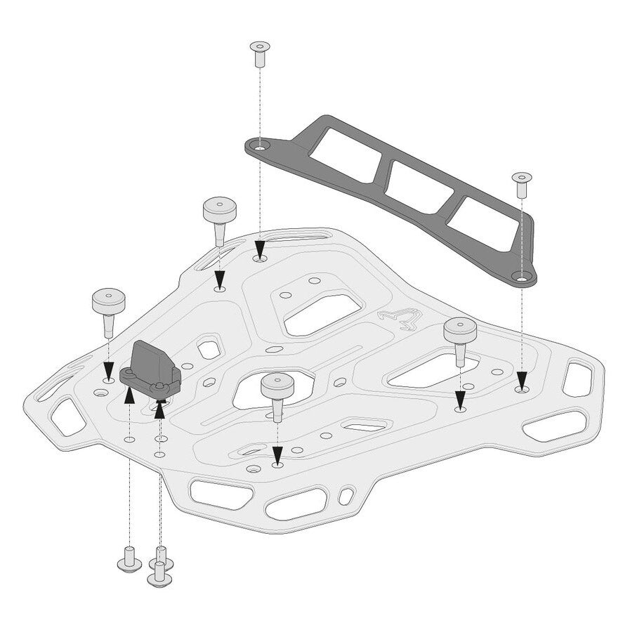 Adapter Kit for Adventure Rack to Givi/Kappa Monolock