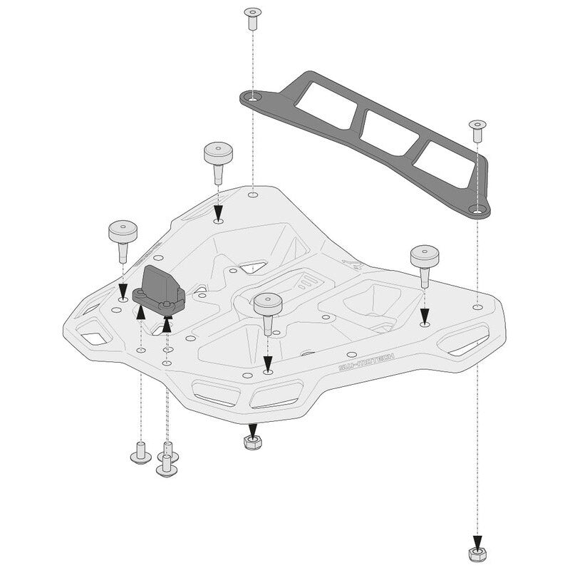 Ensemble d'Adaptateur pour Porte-Bagage Adventure à Givi/Kappa Monolock