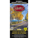 Carte Wisconsin & Péninsule du Haut Michigan G1 Butler Map