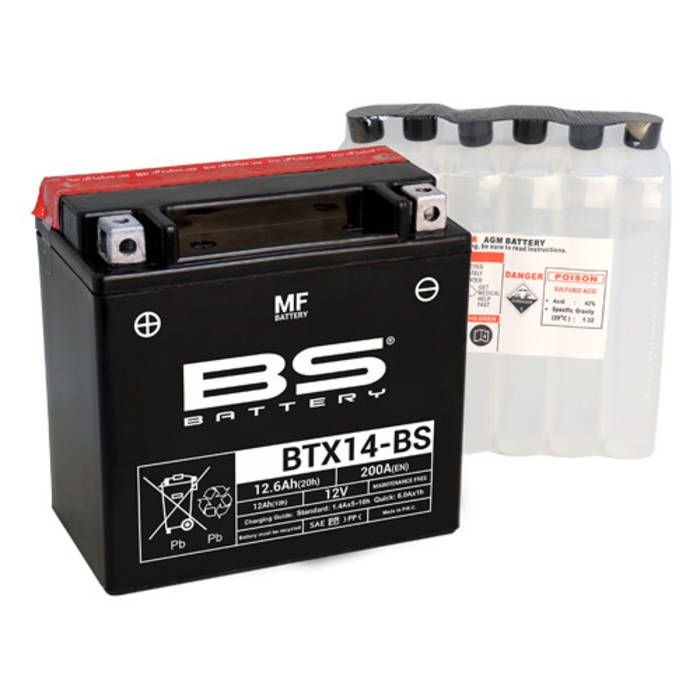 YTX14-BS, YTX14H-BS, YTX14H, GYZ16H Batteries