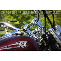 2" Pivoting Handlebar Risers for 1" Handlebar - V-Twin / Harley / Cruiser