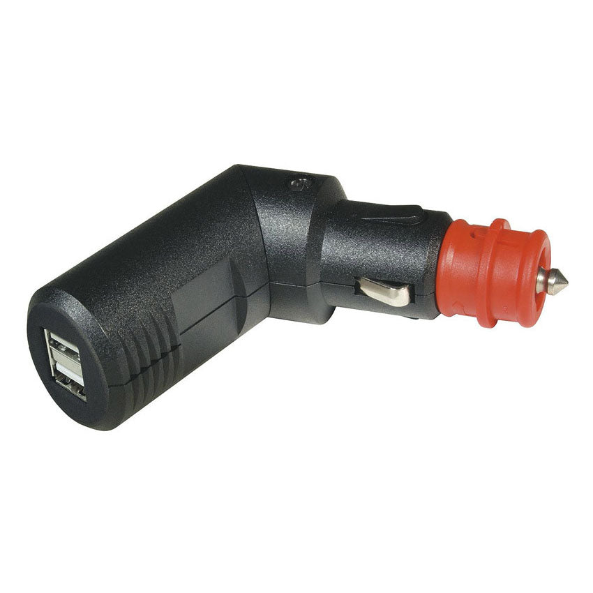 Dual USB Charger Adjustable 12V/5V 2x2.5A for Cigarette Lighter & Accessory Socket