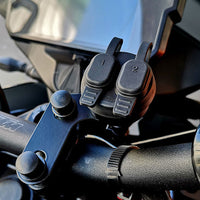 Dual USB A Plug-n-Play Socket for Handlebar Clamp Mount - Universal