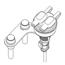 Dual USB A Plug-n-Play Socket for Handlebar Clamp Mount - Universal