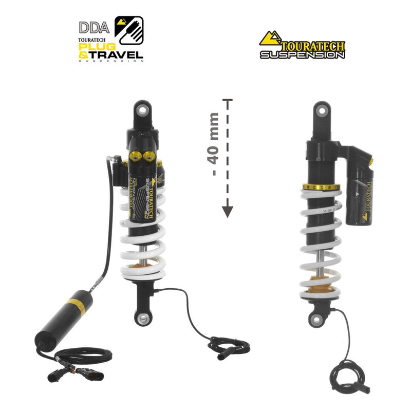 Shock Absorber Front & Rear DDA/Plug & Travel 40mm Lowering (Reservoir, High & Low Speed) - BMW R1200GSA 14-16