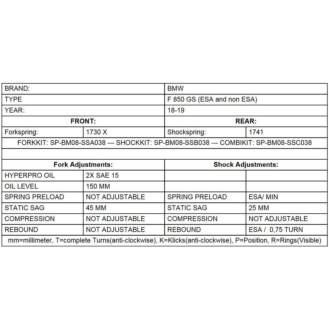 Progressive Fork Springs Standard, 25mm, 40mm Lowering - BMW F900GSA, F850GS /GSA 2018 and up
