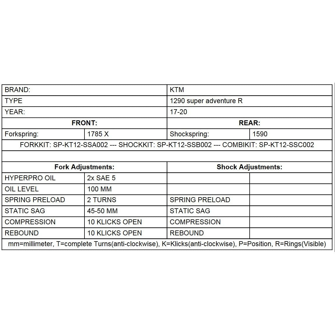 Progressive Fork & Shock Springs - KTM Adventure R 1290 17-21 & R 1090