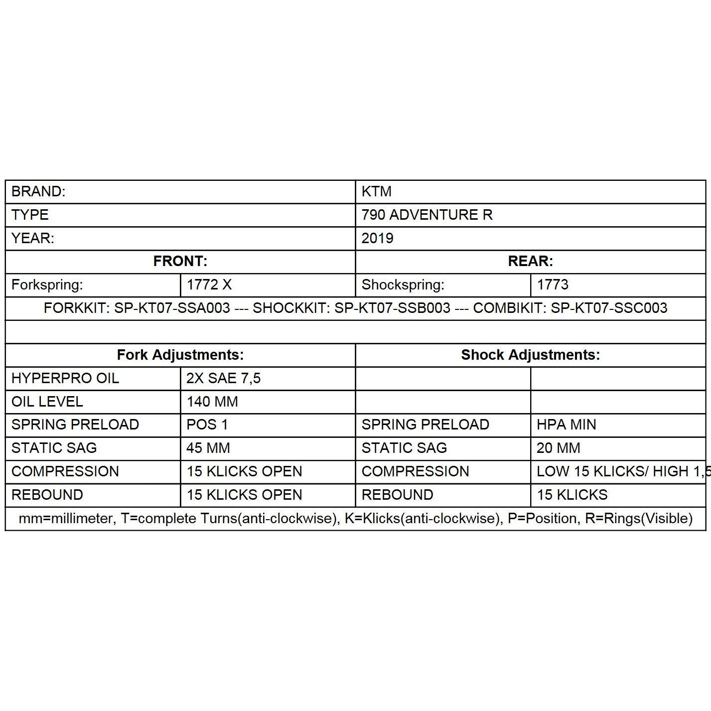 Progressive Fork Springs Standard & 30mm Lowering - KTM Adventure R 790, 890
