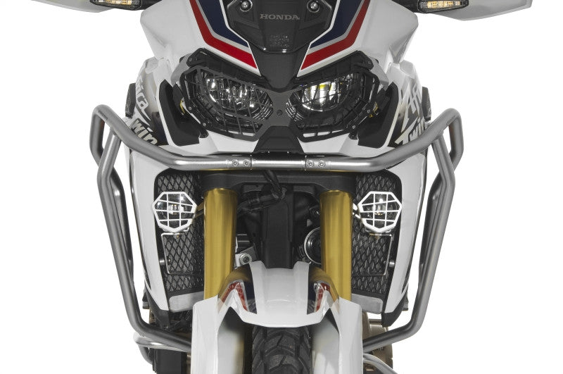 Auxiliary Light Protector Silver for Touratech LED auxiliary light - Honda Africa Twin CRF1000L /ATAS