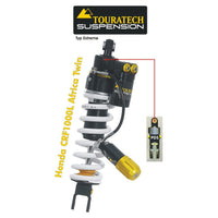 Shock Absorber Rear Extreme Standard & 25mm Lowering (Reservoir, Preload, High & Low Speed) - Honda Africa Twin CRF1000L 15-17