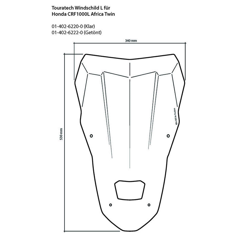 Windshield - Honda Africa Twin CRF1000L /ATAS