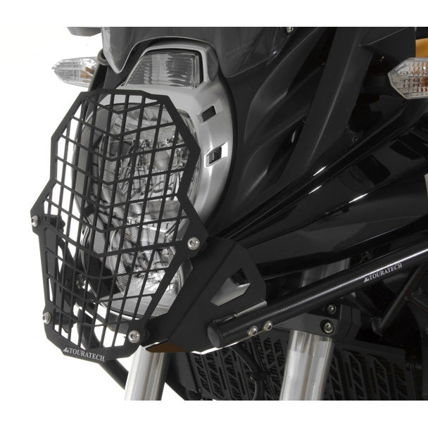 Headlight Guard Quick Release Stainless Steel Black for Touratech Crash Bar - Kawasaki Versys 650 12-14