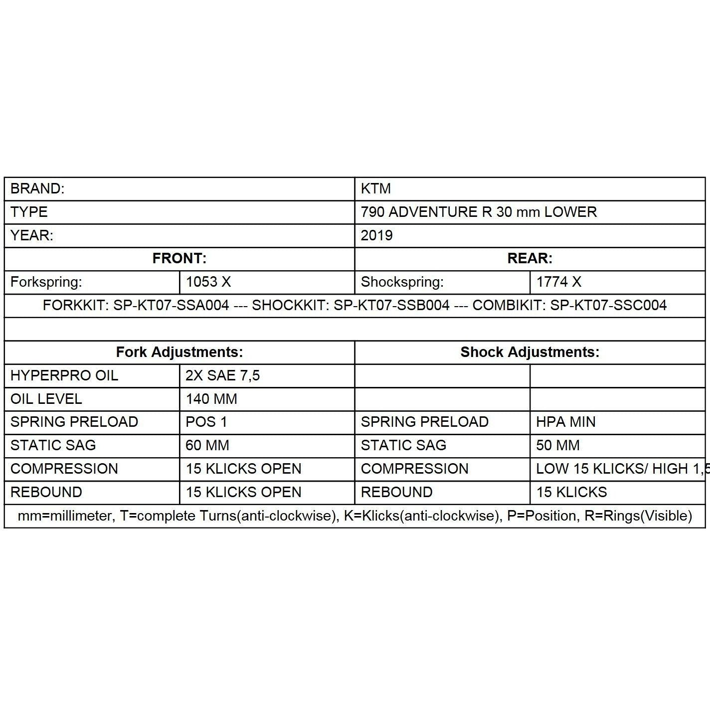 Progressive Fork Springs Standard & 30mm Lowering - KTM Adventure R 790, 890