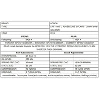 Progressive Fork & Shock Springs Standard, 25mm Lowering & 20mm Raising - Honda Africa Twin CRF1000L ATAS