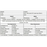 Progressive Fork Springs Standard, 25mm Lowering & 20mm Raising - Honda Africa Twin CRF1100L from 2020, ATAS w/o EERA 20-22, CRF1000 15-19