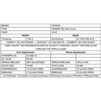 Progressive Fork & Shock Springs Standard & 35mm Lowering - Yamaha Tenere 700 21-24