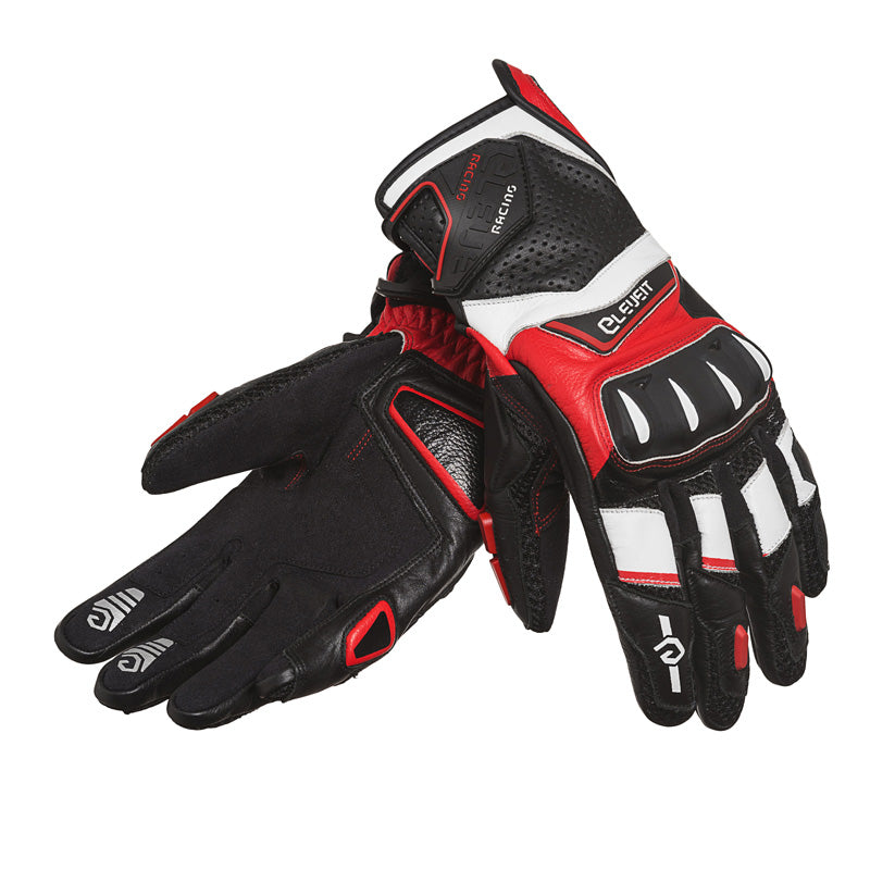 Gants de Cuir de Course Hommes Rouges RC-1