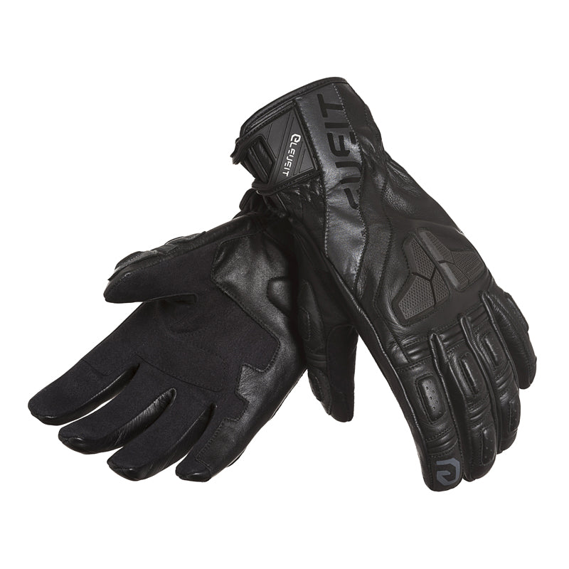 Gants de Cuir de Course Hommes Noir ST-1