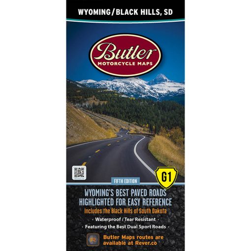 Carte Wyoming and the Black Hills of South Dakota G1 Butler Map - 5e Édition