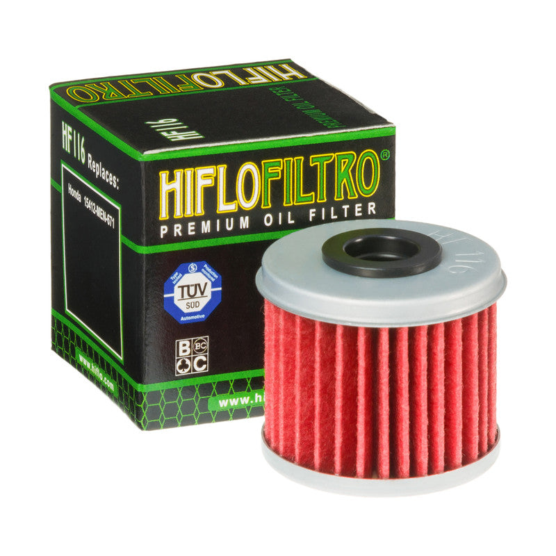Oil Filter HF116 - Honda 15412-MEB-671, 15412-MEN-671, Husqvarna 8000-A7019, Polaris 2521231