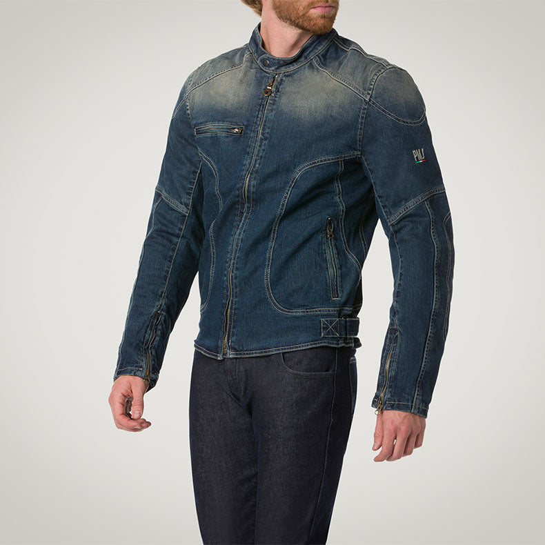 Miami Classic Men Jeans Riding Jacket