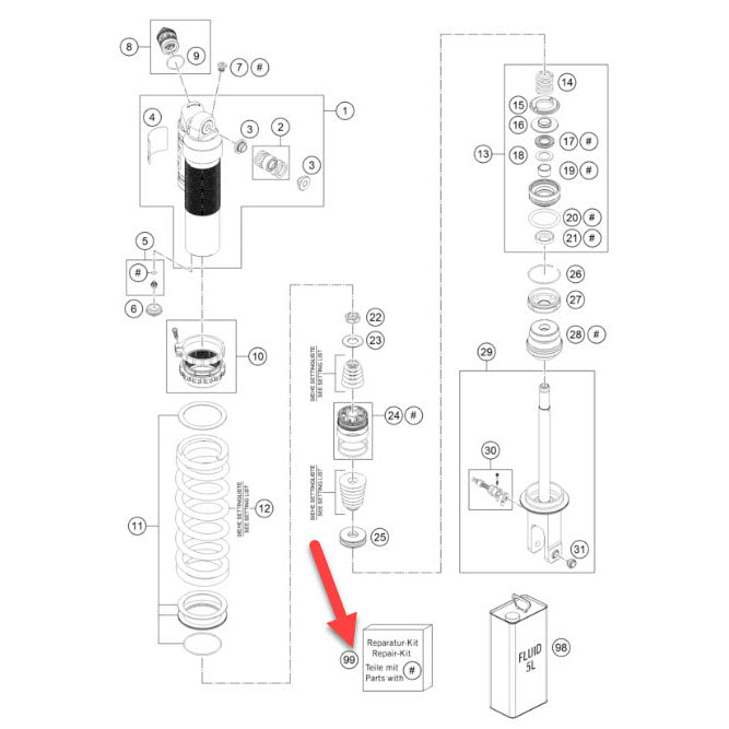 Shock Repair Kit - KTM & Husqvarna